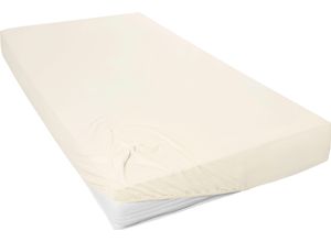 4002895126519 - Spannbettlaken PRIMERA Mako-Jersey Bio Laken Gr B L 180-200 cm x 200 cm 1 St Mako-Jersey 200 x 200 cm 22 cm beige (ecru) GOTS zertifiziert - nachhaltig aus Bio-Baumwolle