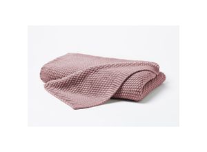 4002895129855 - Strickdecke Wohndecke mauve Größe 130x170 cm