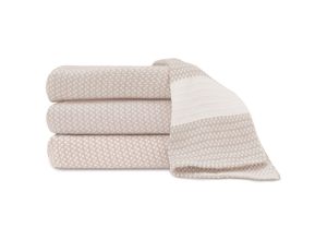 4002895133753 - Wohndecke Schachbrett Primera mit einem zeitlosen Design Kuscheldecke beige