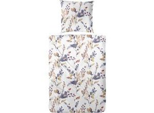 4002895145107 - Bio Renforcé Bettwäsche weiß-beige 135 x 200 cm