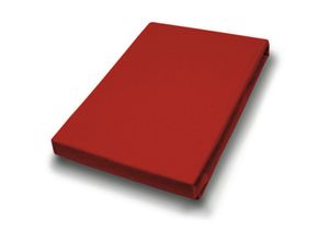 4002895764858 - Elasthan-Feinjersey-Spannlaken Royal Größe 90-120x200-220 cm rot - Hahn Haustextilien