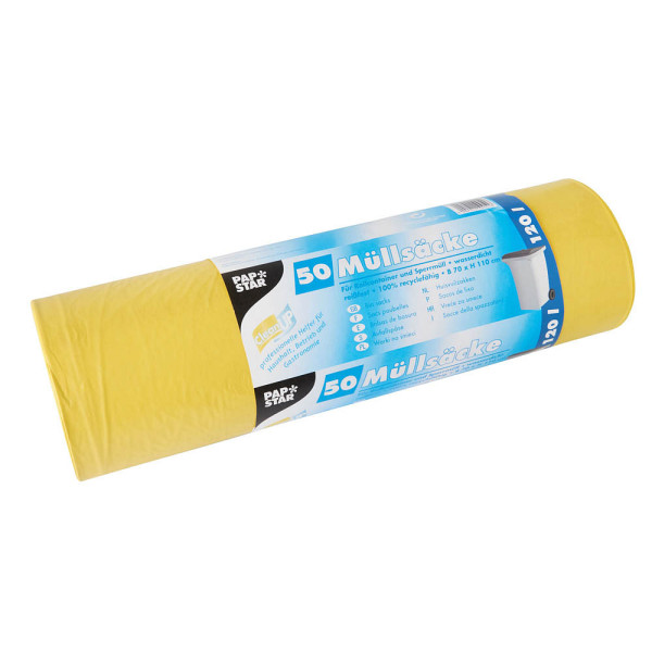 4002911100516 - Müllsäcke LDPE 120 l 110 cm x 70 cm gelb 10051 4002911100516 10051 50 Stück