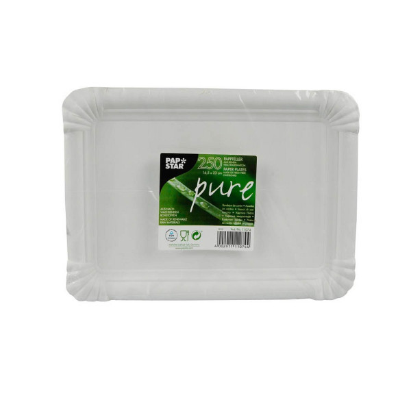 4002911110744 - Teller Pappe pure eckig 165 cm x 23 cm weiß 11074 4002911110744 11074 250 Stück 4002911110744 - Teller Pappe pure eckig 165 cm x 23 cm weiß 11074 4002911110744 11074 250 Stück