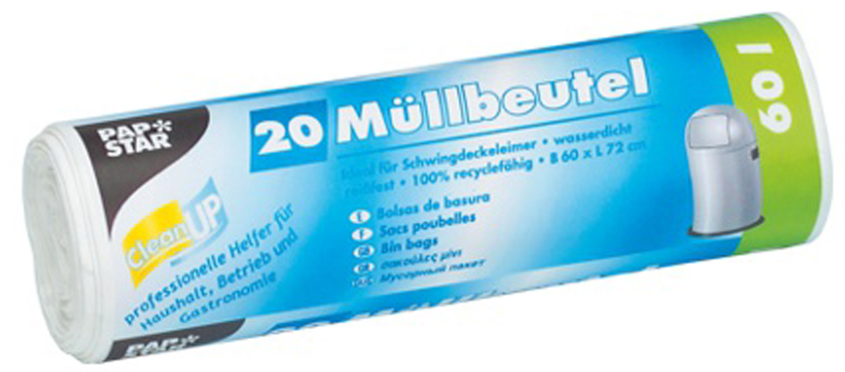 4002911123157 - Müllbeutel HDPE 18l VE=40 Stück weiß