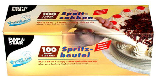 4002911124741 - LDPE-Spritzbeutel transparent 04 l 100er Pack