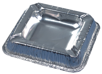 4002911145807 - Aschenbecher eckig aus Alu Format19 cm x 125 cm x 125 cm 1 Packung = 10 Stück Farbe silber