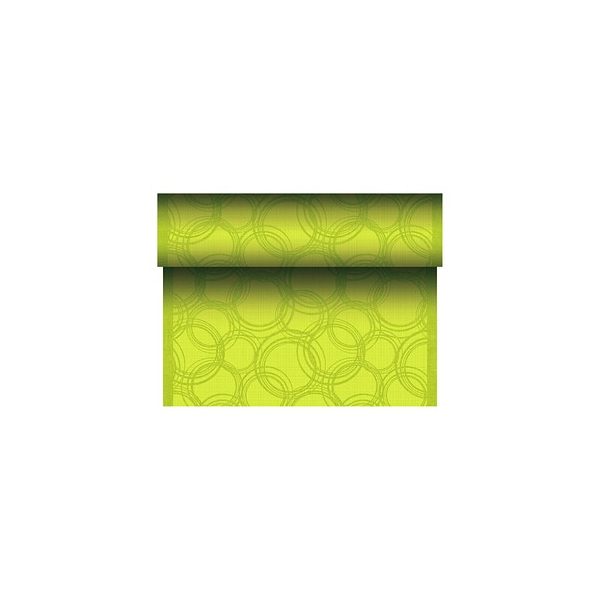 4002911382578 - Tischläufer stoffähnlich PV-Tissue Mix ROYAL Collection 24 m x 40 cm limonengrün Bubbles auf Rolle 86505