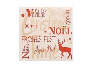 4002911462645 - Servietten Christmas Time 3-lagig 1 4 Falz B 330 x H 330 mm FSC®-Papier beige-gold-rot 20 Stück