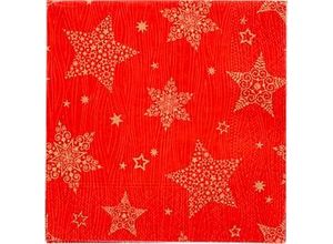 4002911497753 - Servietten Christmas Shine 20 Stück 3-lagig 1 4-Falz 250 x 250 mm rot