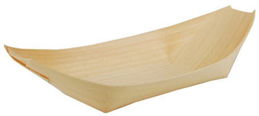 4002911844144 - Pure Schiffchen Fingerfood-Schalen Holz Formschönes Kiefernholz-Schälchen 1 Packung = 50 Stück 11 x 65 cm