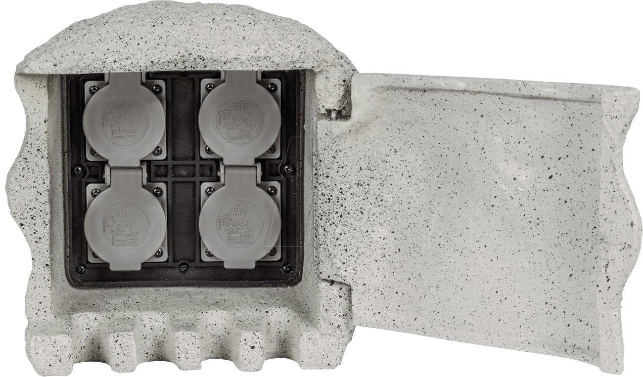 4002940375053 - Energieverteiler Piedra 4-fach mit Direktanschluss - Weiß - Heitronic