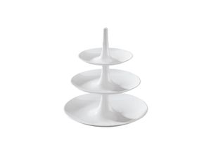 4002942090794 - Etagere KOZIOL BABELL L Servierplatten Gr B H L 31 cm x 34 cm x 31 cm weiß Weitere Weihnachtsdeko spülmaschinengeeignet melaminfrei 3-stufig