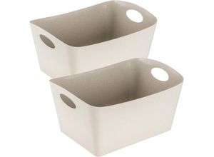 4002942604960 - Organizer KOZIOL BOXXX L beige (recycled desert sand) B31cm H48cm T237cm Kunststoff Aufbewahrungsboxen Aufbewahrungsbox Made in Germany 100% recyceltes Material 15 Liter