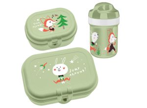 4002942698846 - Lunchbox KOZIOL HOP ON TO GO grün (pistachio) B74cm H234cm L154cm Kunststoff Lebensmittelaufbewahrungsbehälter inkl Trinkflasche melaminfrei CO² neutrale Produktion 200 ml 4002942698846 - Lunchbox KOZIOL HOP ON TO GO grün (pistachio) B74cm H234cm L154cm Kunststoff Lebensmittelaufbewahrungsbehälter inkl Trinkflasche melaminfrei CO² neutrale Produktion 200 ml