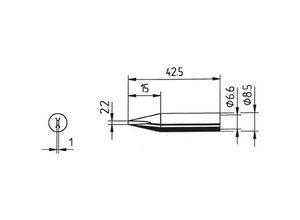 4003008060003 - 842 cd Lötspitze Meißelform Spitzen-Größe 22 mm Inhalt 1 St - Ersa