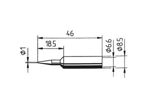 4003008074697 - 0832BDLF Lötspitze Bleistiftform ERSADUR Spitzen-Größe 1 mm Inhalt 1 St