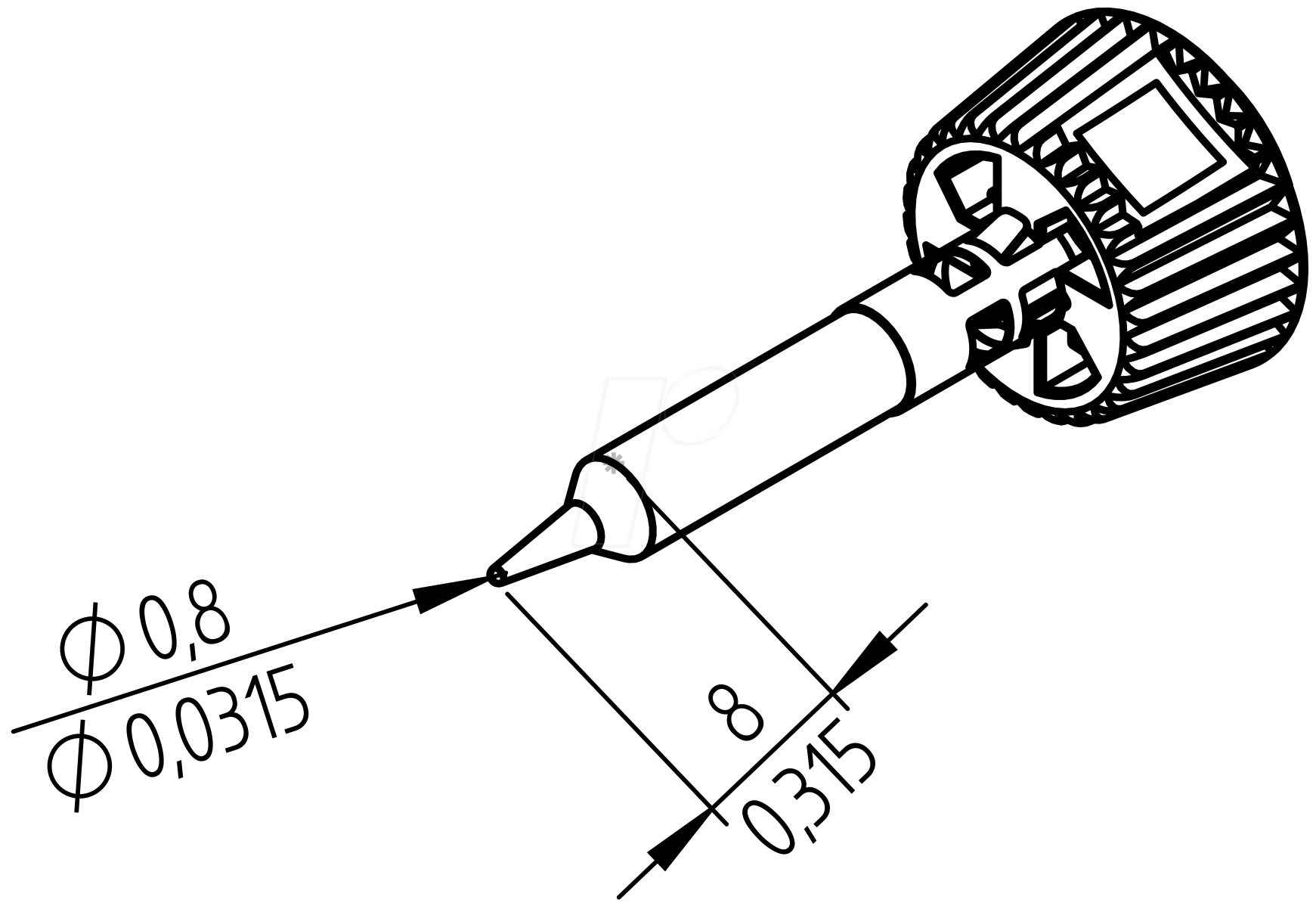 4003008149098 - ERSA 0142PDLF08 - Ersadur Lötspitze 08 mm bleistiftspitz