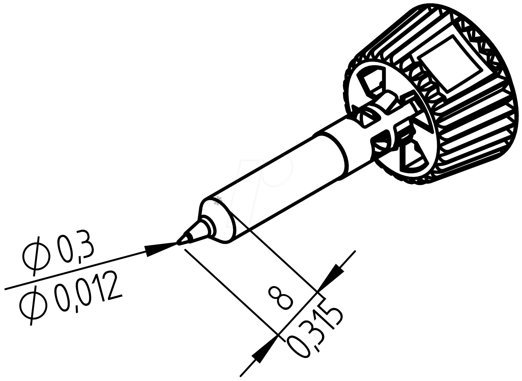 4003008149586 - ERSA 0142PDLF03 - Ersadur Lötspitze 03 mm bleiststiftspitz