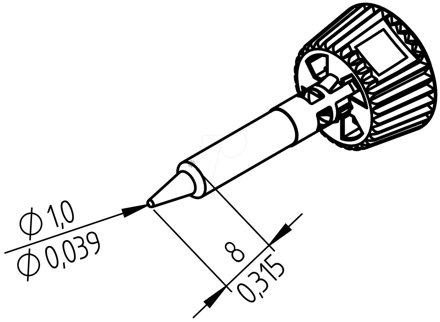 4003008149623 - ERSA 0142PDLF10 - Ersadur Lötspitze 1 mm bleistiftspitz