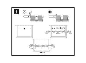 4003018280156 - Gardinia Klemmstange Press & Go Filigrano Zylinder weiß 30 - 50 cm