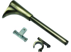 4003018329725 - Träger Memphis Gardinenstangenhalterungen grau (messingfarben) Gardinenstangenhalter Serie Einzelprogramm Memphis Ø 16 mm