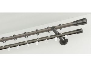 4003018329961 - Gardinenstange Innenlauf I GARDINIA Ø 20 mm Fixmaß Metall Serie Einzelprogramm Chicago Ø 20 mm schwarz