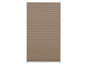 4003018339861 - Gardinia - easyfix Plissee mit 2 Bedienschienen taupe Größe ca 85x130 cm