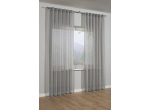 4003018371700 - Gardine Schal mit verdeckten Schlaufen GARDINIA verdeckte Schlaufen (1 St) transparent transparent Polyester Stoff 100 % Polyester grau|silberfarben 4003018371700 - Gardine Schal mit verdeckten Schlaufen GARDINIA verdeckte Schlaufen (1 St) transparent transparent Polyester Stoff 100 % Polyester grau|silberfarben