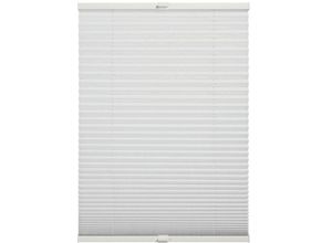 4003018376705 - Plissee SCHÖNER WOHNEN-KOLLEKTION Plissee Milla Plissees Gr 220 cm zweiseitig verschiebbar 80 cm weiß verschraubt silberne oder weiße Rollo-Technik