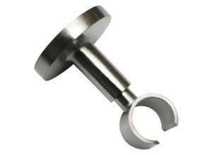 4003018378617 - Deckenträger für Gardinenstangen Deckenträger für Ø 20 mm silber (edelstahl optik) SCHÖNER WOHNEN-KOLLEKTION Gardinenstangenhalterungen Serie Einzelprogramm Leon Ø 20 mm