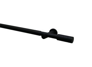 4003018383925 - Gardinenstange Set Metall 22 25 mm Gr 2 schwarz (schwarz matt) Ø25mm Aluminium Gardinenstangen 1-Lauf