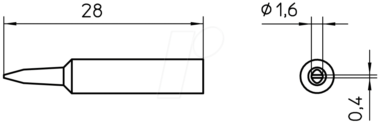 4003019424030 - Xnt a Lötspitze Meißelform Spitzen-Größe 16 mm Inhalt 1 St - Weller