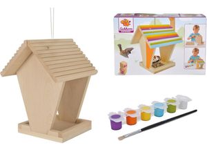 4003046000887 - Eichhorn Kreativset Holzspielzeug Outdoor Futterhaus (Set) Zum Zusammenbauen und Bemalen  Made in Europe beige