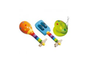 4003046004922 - Musik-Set MARACAS RASSEL & KASTAGNETTEN 3-teilig in bunt