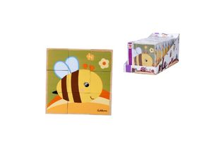 4003046011395 - Würfel-Puzzle WALDTIERCHEN 9-teilig aus Holz