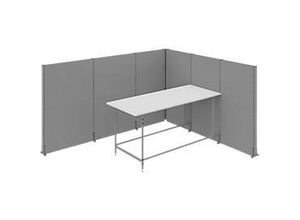 4003051757271 - Schallschutz Stellwand System Otto Kind Meeting Point 6 x 1-seitige Akustikwände & 1 Tisch mit B 2500 mm Gesamtmaße B 3630 x T 3130 x H 2000 mm