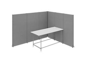 4003051757288 - Schallschutz Stellwand System Otto Kind Meeting Point 6 x 1-seitige Akustikwände & 1 Tisch mit B 2500 mm Gesamtmaße B 3630 x T 3130 x H 2500 mm