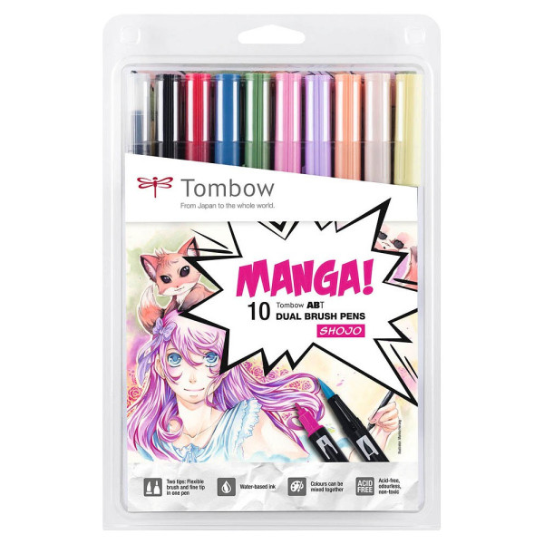 4003198101036 - ABT Manga Shojo Dual Brush-Pens farbsortiert 4003198101036 Tombow