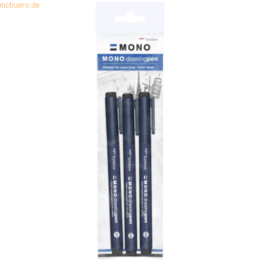 4003198110328 - 6 x Fineliner Mono drawing pen 01 03 05 schwarz VE=3 Stück 4003198110328 - 6 x Fineliner Mono drawing pen 01 03 05 schwarz VE=3 Stück