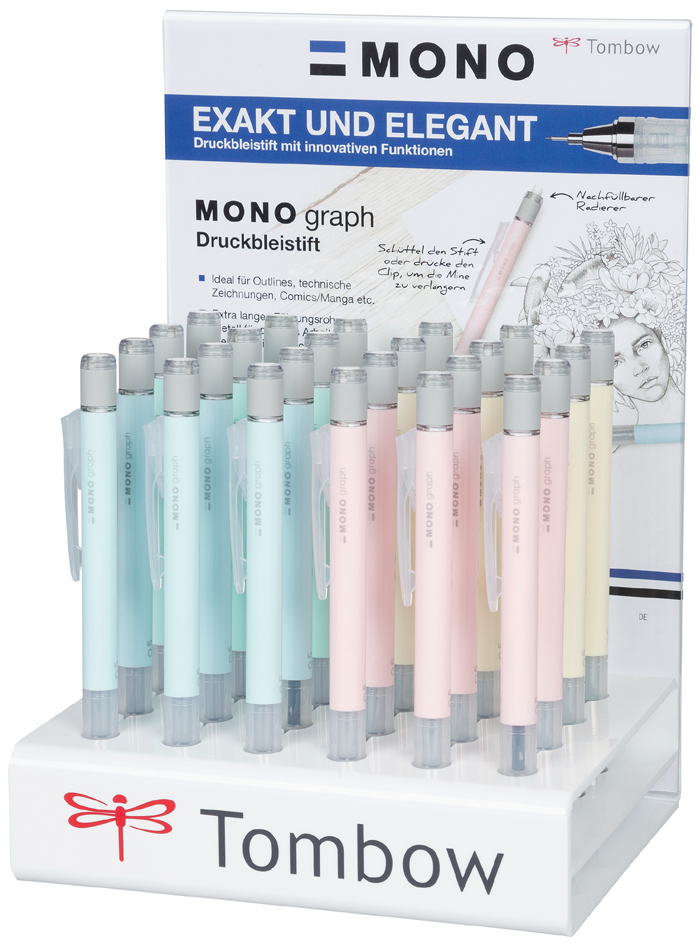 4003198806023 - Tombow Druckbleistift MONO graph Pastell 24er Display