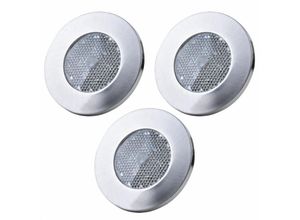 4003222731406 - Einbaustrahler Deckenspots Spotleuchte Deckenstrahler Einbauleuchte Deckenbeleuchtung Schlafzimmer Metall blank silber 3er Set 19x led pro Spot 3x