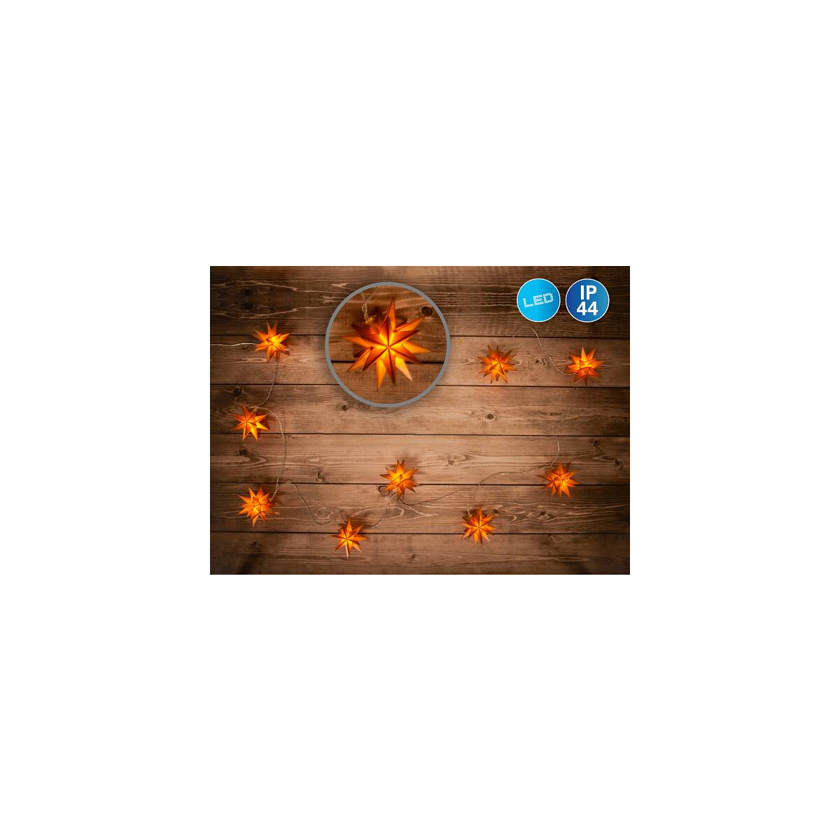 4003222883747 - Lichterkette NÄVE Christmas Fairy Lights Weihnachtsdeko aussen Lichterketten Gr Flammen 9 St Kabellänge 240 m x goldfarben Lichterketten und Lichtschlauch 9er-Outdoor-LED-Weihnachtslichterkette inkl 18 LED´s