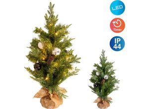 4003222883778 - näve LED Dekoobjekt LED-Weihnachtsbaum - h 70cm Weihnachtsdeko Ein- Ausschalter LED fest integriert Warmweiß Für Aussen geeignet (vor Haustüre)incl Timer (6on 18off)40x LED´s grün