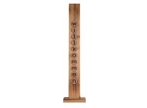 4003222888629 - LED Dekoobjekt NÄVE Willkommen Lampen Gr Höhe 82 cm 1 St beige (natur) Deko-Objekte Holz-Stehleuchte Höhe ca 82cm Batteriebetrieben