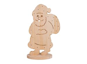 4003222888650 - LED Dekoobjekt NÄVE Santa Weihnachtsdeko aus Holz Lampen Gr Höhe 80 cm 1 St beige (natur) Weitere Weihnachtsdeko Holz-Stehleuchte Höhe ca 80 cm Batteriebetrieben