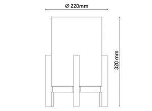 4003222889510 - LED-Tischleuchte Madita Höhe 32 cm natur leinen