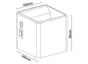 4003222889664 - LED-Wandleuchte Cube Akku magnetisch schwarz