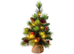 4003222891353 - Nave - led Weihnachtsbaum xmas Deko mit Lichterkette Tannenbaum h 45 cm grün