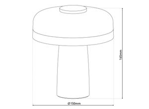 4003222893524 - LED-Akku-Tischlampe Pilu mint Höhe 165 cm Metall Touchdim