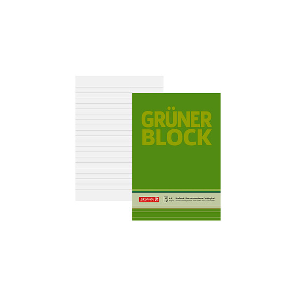 4003273041530 - Briefblöcke Grüner Block DIN A5 liniert 4003273041530 BRUNNEN 